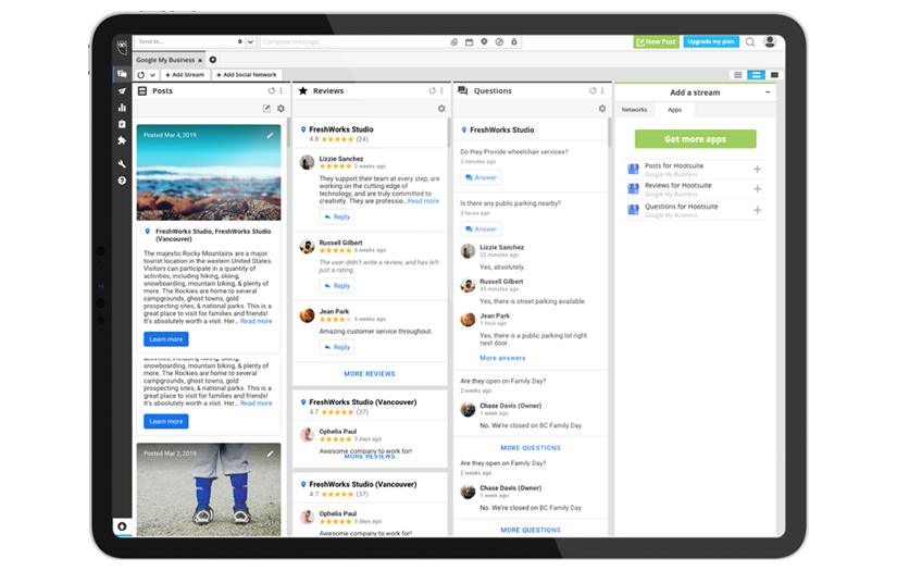 Hootsuite and Google My Business - Web App Integration screenshot 1