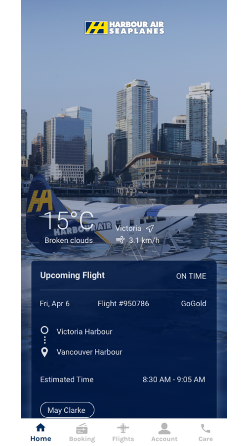 Harbour Air - iOS and Android Native Apps screenshot 1