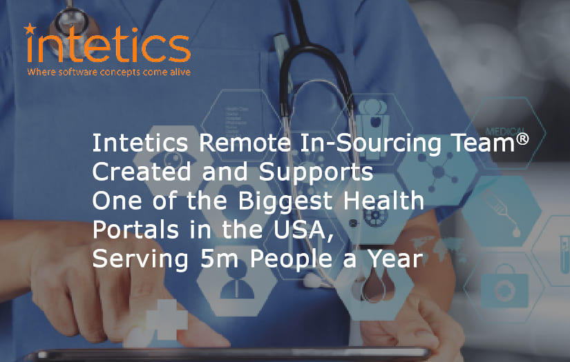 Intetics Remote In-Sourcing Team Created and Supports One of the Biggest Health Portals in the USA, Serving 5m People a Year screenshot 1