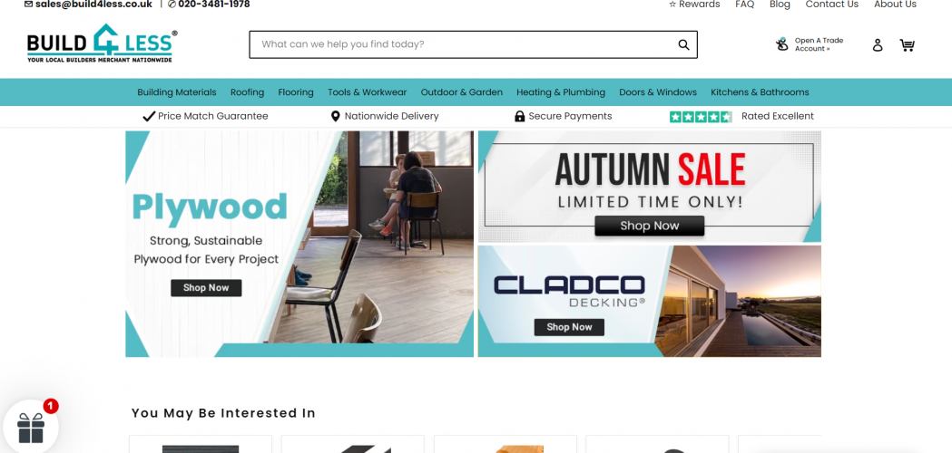 SEO promotion of BUILD4LESS online store screenshot 1