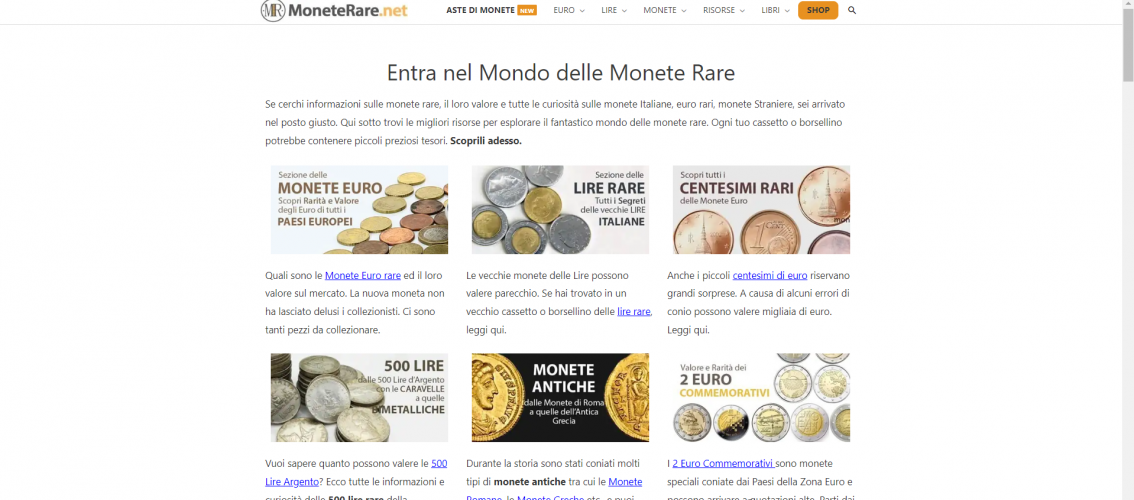 SEO promotion of the MONETERARE.NET website screenshot 1