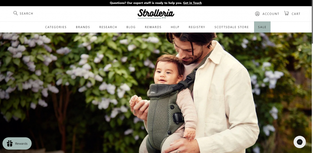 SEO promotion of the STROLLERIA.COM website screenshot 1
