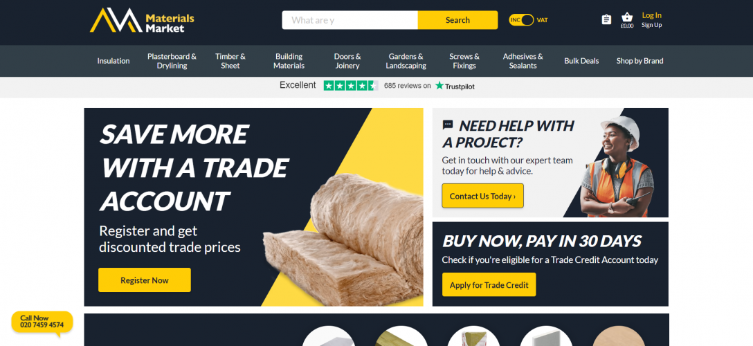 SEO Promotion of Materialsmarket Home Improvement Marketplace screenshot 1