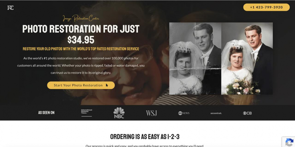 SEO Promotion of the Image Restoration Center Website screenshot 1