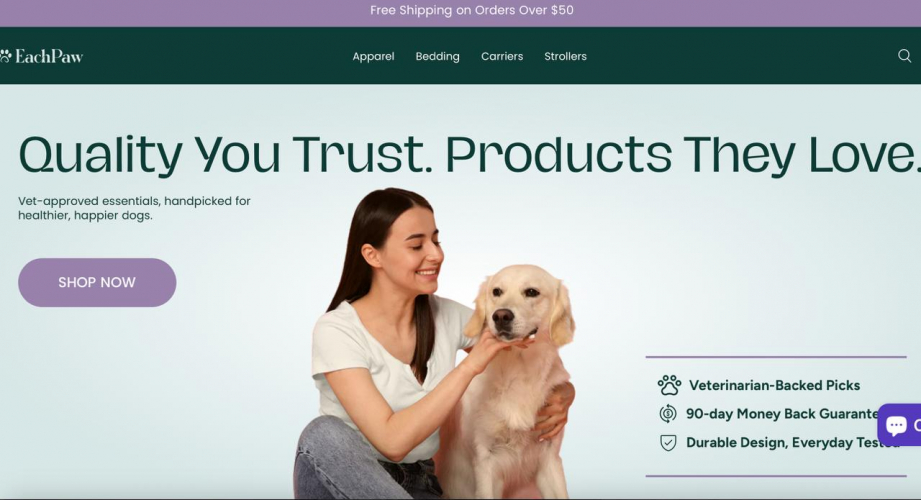 Establishing EachPaw as a Trusted Name in Orthopedic Pet Care screenshot 1