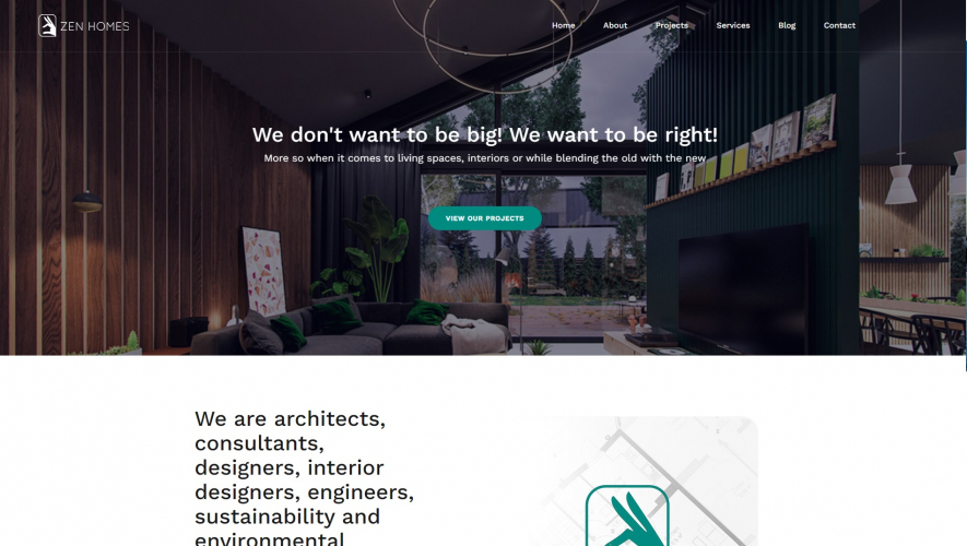 Zenhome Website screenshot 1
