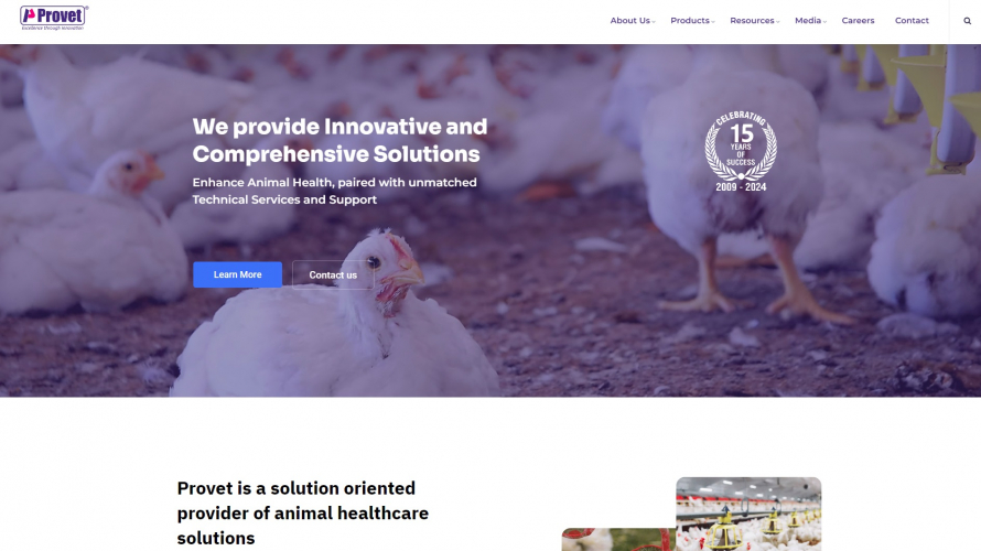 Provet Pharma Website design and Development screenshot 1