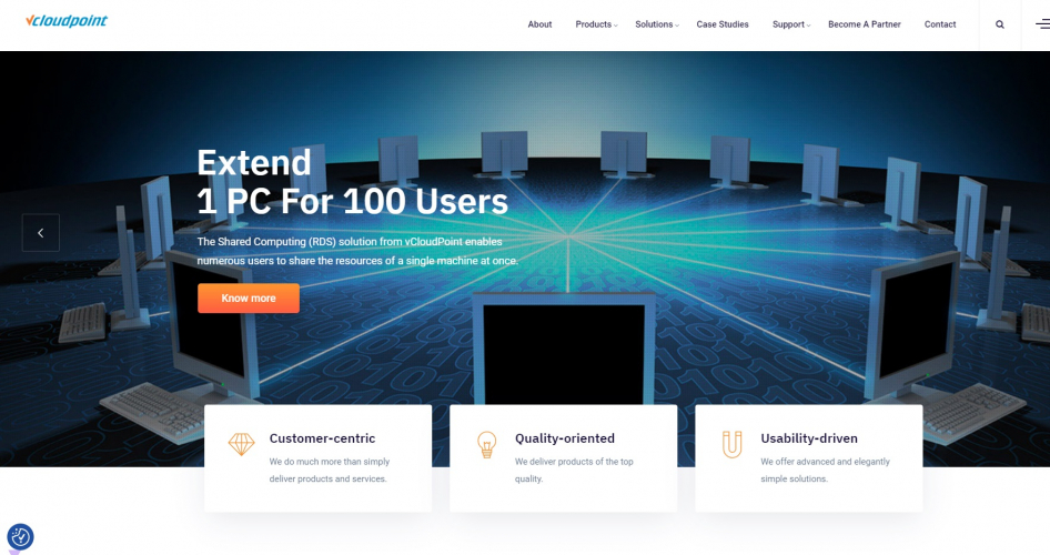 vCloudpoint India Website Design and Development screenshot 1