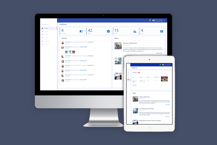 Customer Portal for Audio Visual Systems Integrator screenshot 1