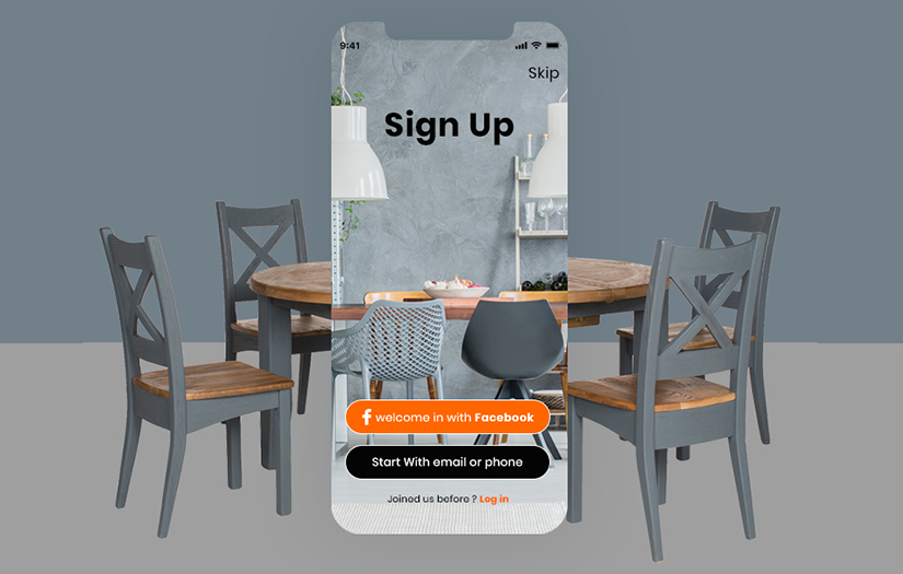 Sign Up Screens for Restaurant Mobile App screenshot 1