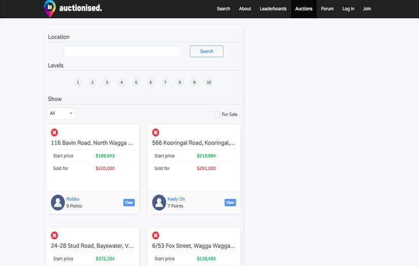 Auctionised.com screenshot 1