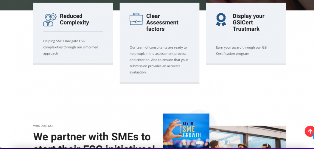 Business Service website screenshot 1