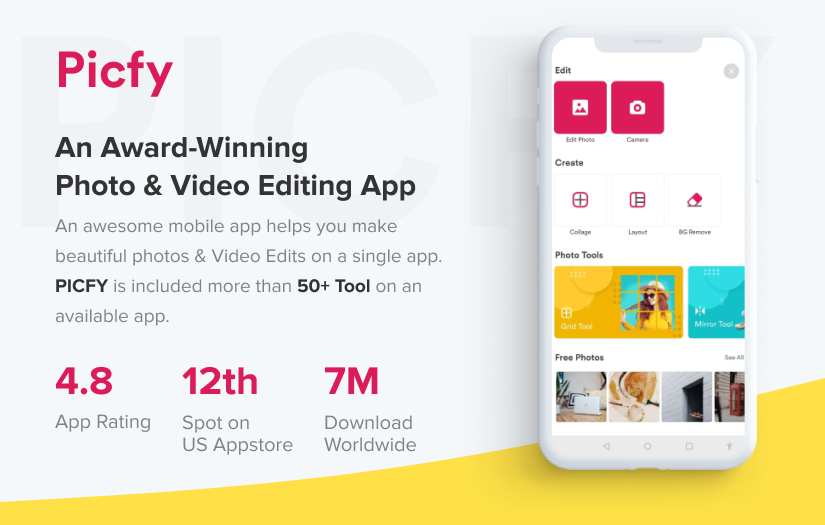 Picfy - Photo & Video Editing App screenshot 1