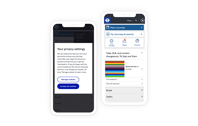Transport for London - Cookies Management screenshot 2