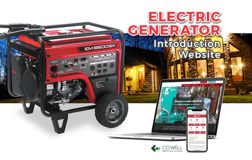 Electric generator introduction website screenshot 1