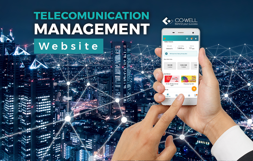 Telecommunication managament website screenshot 1