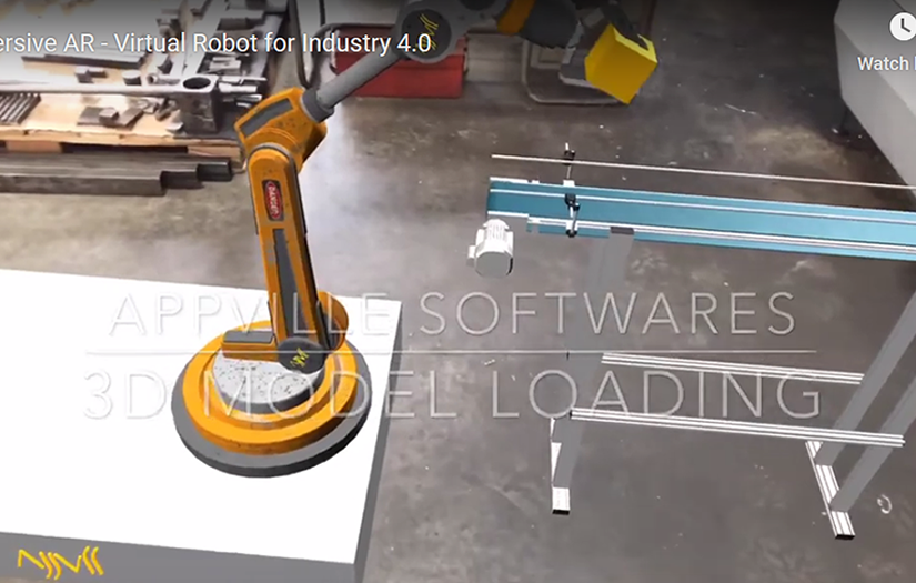 Immersive AR - Virtual Robot for Industry 4.0 screenshot 1