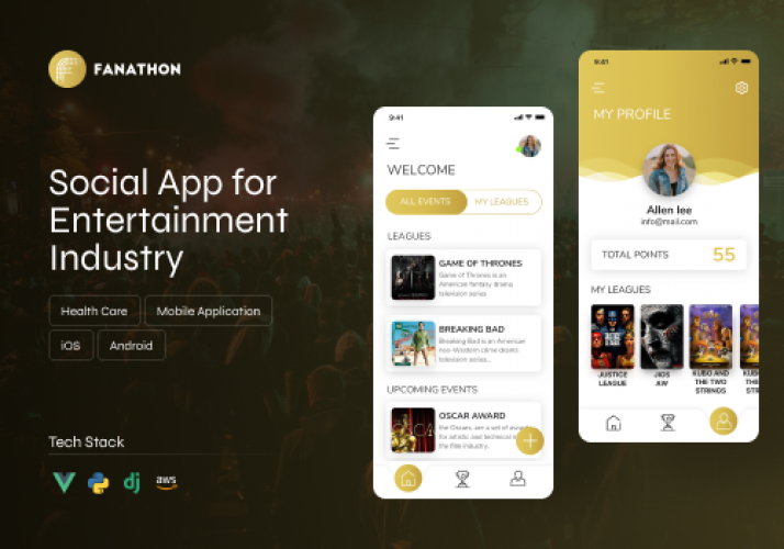 Fanathon I Social App for Entertainment Industry screenshot 1
