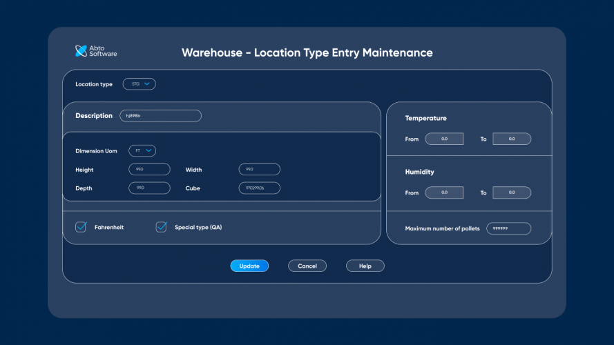 Replacement of warehouse management ERP solution screenshot 1