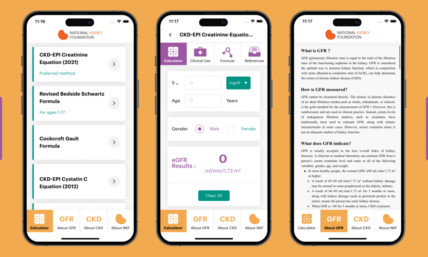 National Kidney Foundation- eGFR Calculators screenshot 1