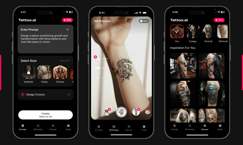 Tattoo AI - Tattoo Design screenshot 1