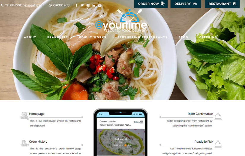 Atyourtime - Secure premium Food Delivery Service screenshot 1