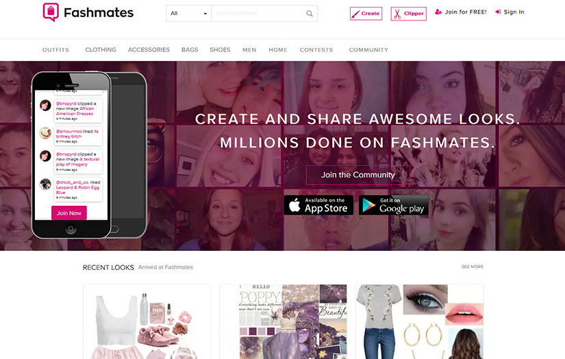 Fashmates - The shoppable Fashion Social Network screenshot 1