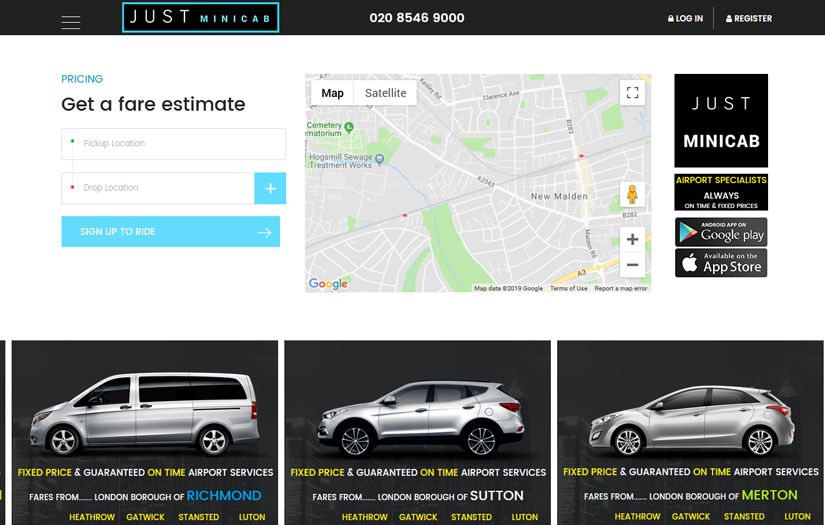 Justminicab screenshot 1