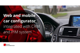 Web and mobile car configurator connected with CRM and product information system.
