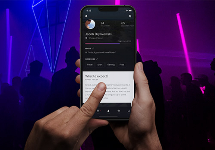 Voicey | iOS app connecting influencers and brands screenshot 1