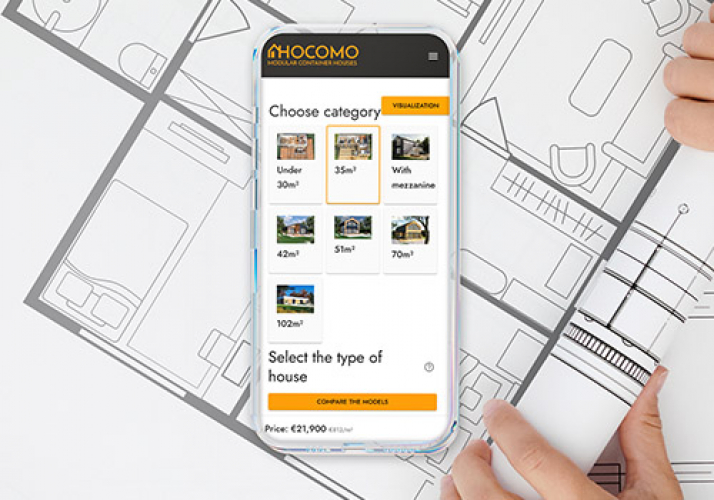 Hocomo | eCommerce portal with a visual house configurator screenshot 1