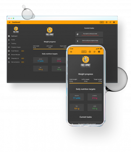SaaS white-label app for nutrition planning & progress tracking screenshot 1