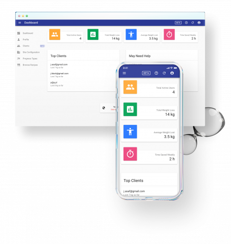 SaaS white-label app for nutrition planning & progress tracking screenshot 2
