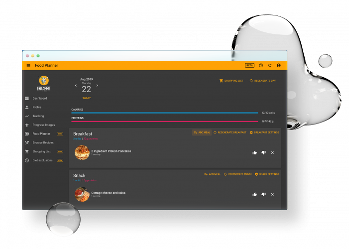 SaaS white-label app for nutrition planning & progress tracking screenshot 3