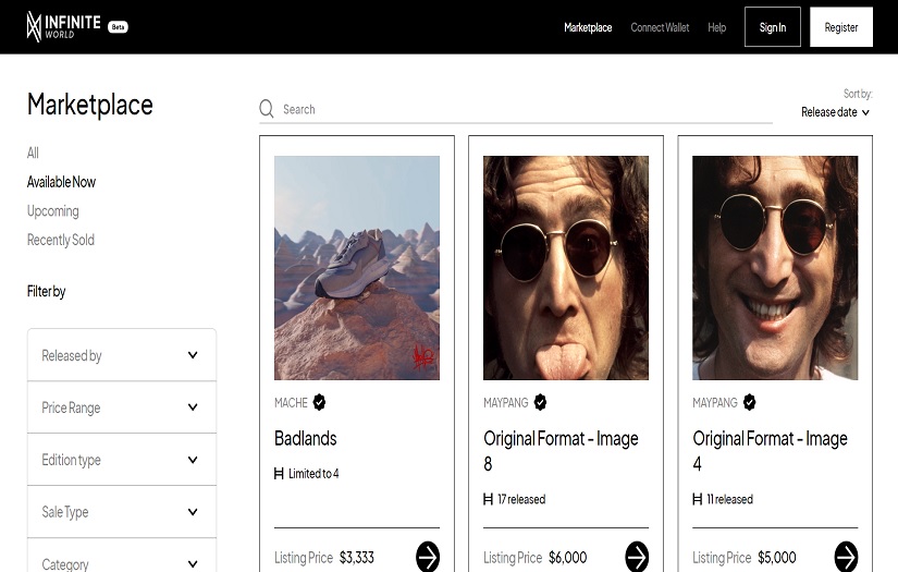 NFT Marketplace platform screenshot 1