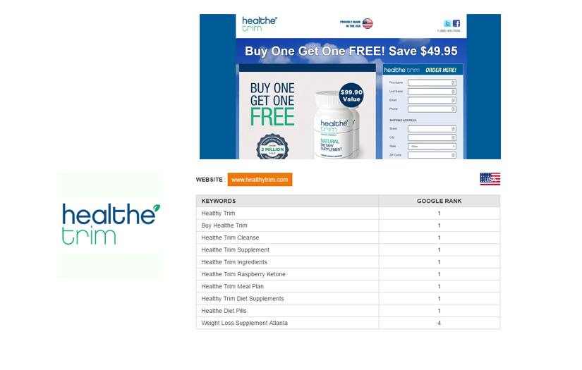 SEO/SMO services - www.healthytrim.com screenshot 1