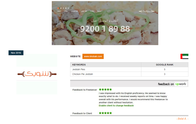 Google Page#1 rankings - www.shobak.com screenshot 1