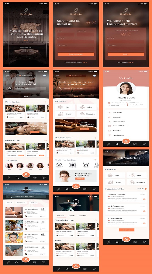 Zenmein - On Demand Beauty Mobile App screenshot 1