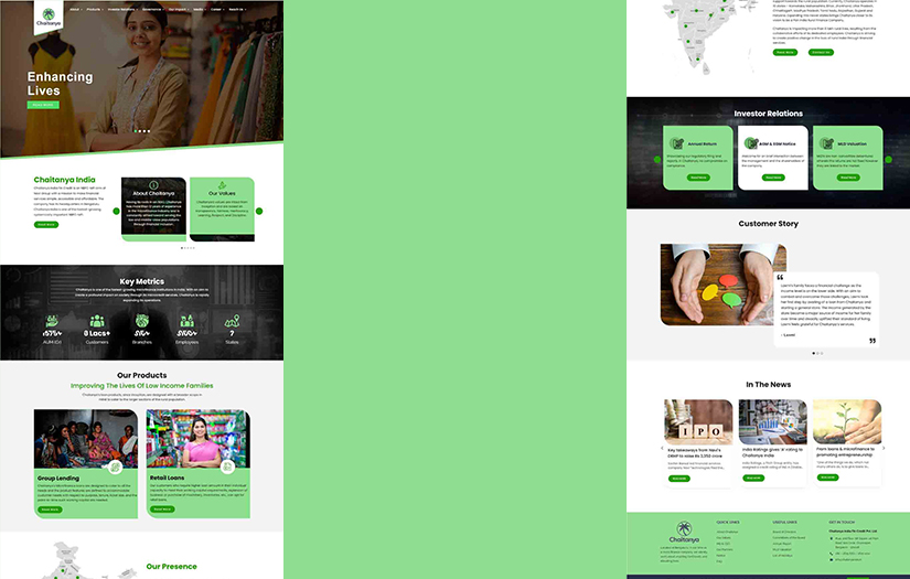 Website Design for A Microfinance Company in Bangalore screenshot 1