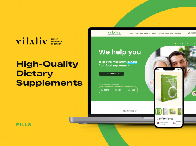 Custom Shopify Development for Food Supplements Company screenshot 1