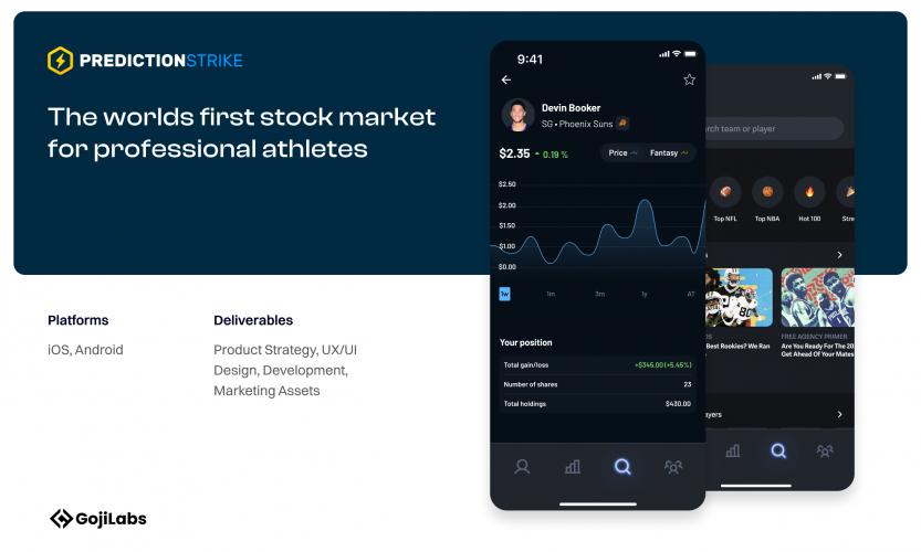 Prediction Strike - The worlds first stock market for professional athletes. screenshot 1