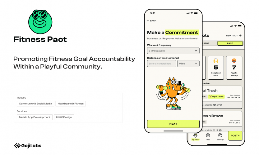 Fitness Pact - Promoting Fitness Goal Accountability within a Playful Community. screenshot 1