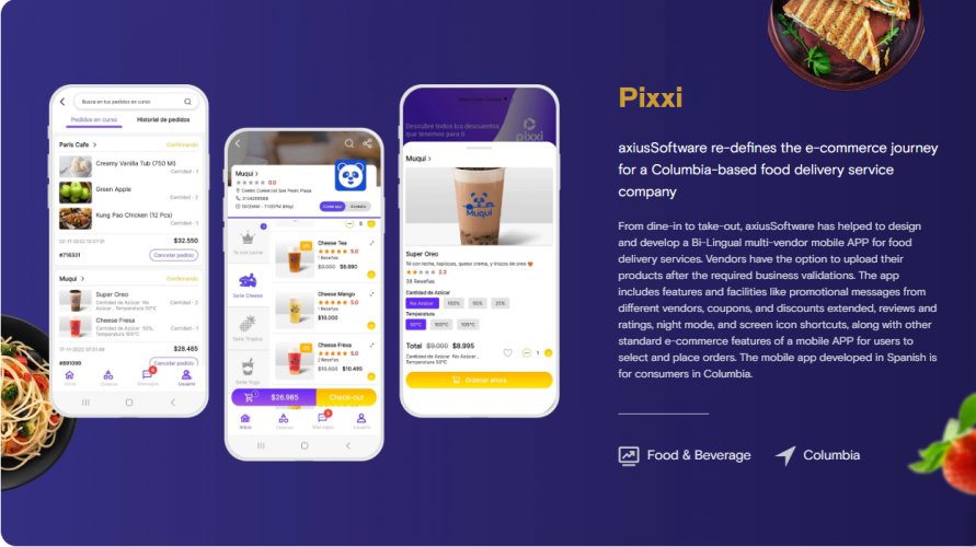 Food Delivery Application Development for Columbia Market screenshot 1