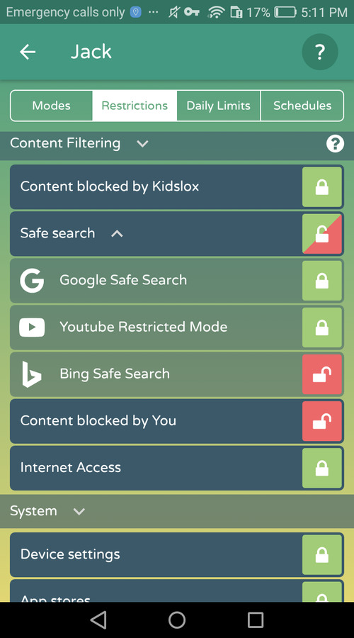 Cross-platform parental control solution Kidslox screenshot 2