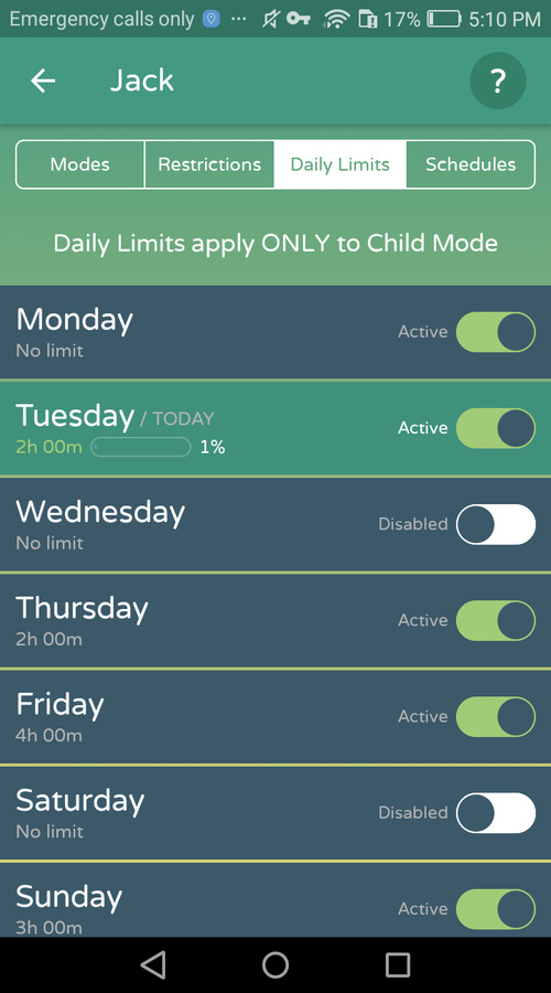 Cross-platform parental control solution Kidslox screenshot 1