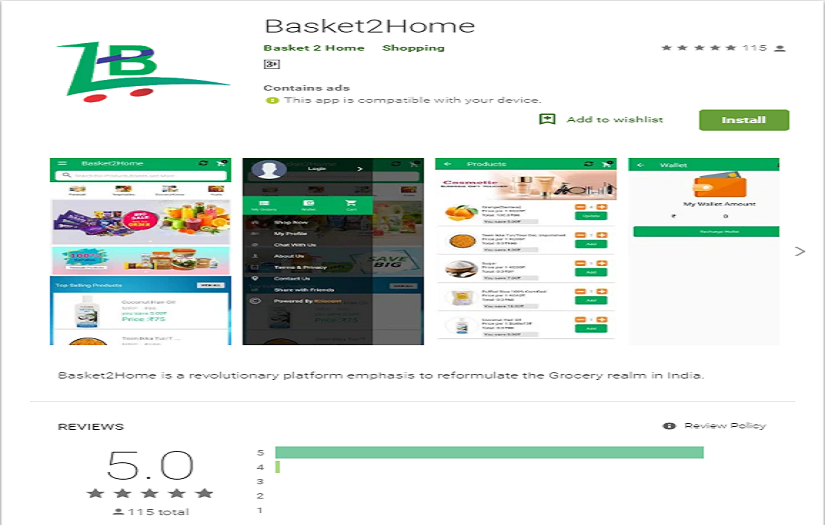 Basket2Home : Grocery Portal screenshot 1