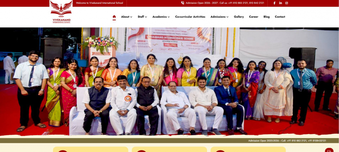 School & College Portfolio Website screenshot 1