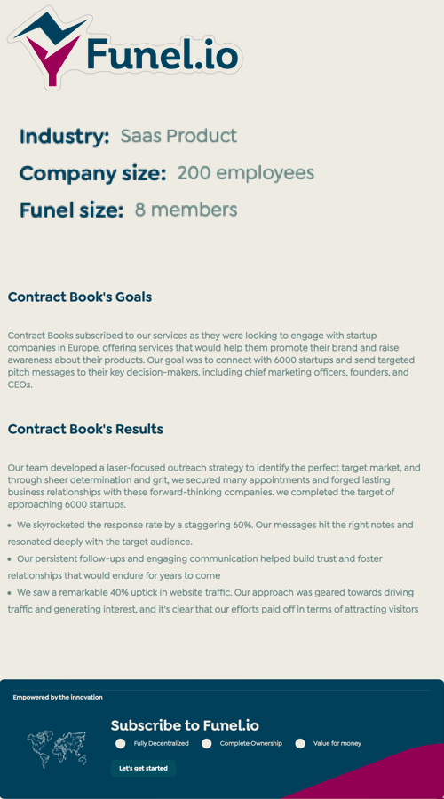 Closing 20 Sales in a Month: Funel's Success Story with Contract Book - A Case Study screenshot 1
