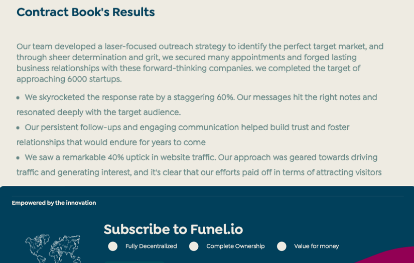 Closing 20 Sales in a Month: Funel's Success Story with Contract Book - A Case Study screenshot 2