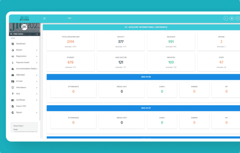 CIMS Hospital – Event Management Software screenshot 1